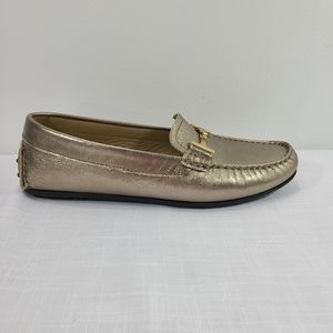 Ecco Gold Leather Loafers
